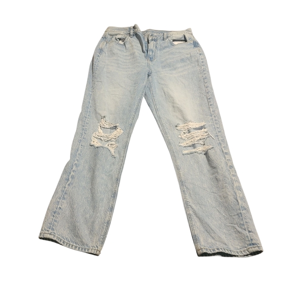 American Eagle Light Blue Distressed Women Jeans - Picture 2 of 4